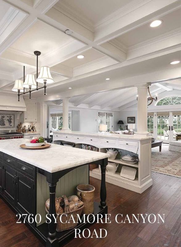 large open kitchen overlooking living area