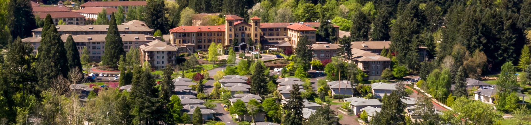 Aerial view of Mary s Woods senior living community