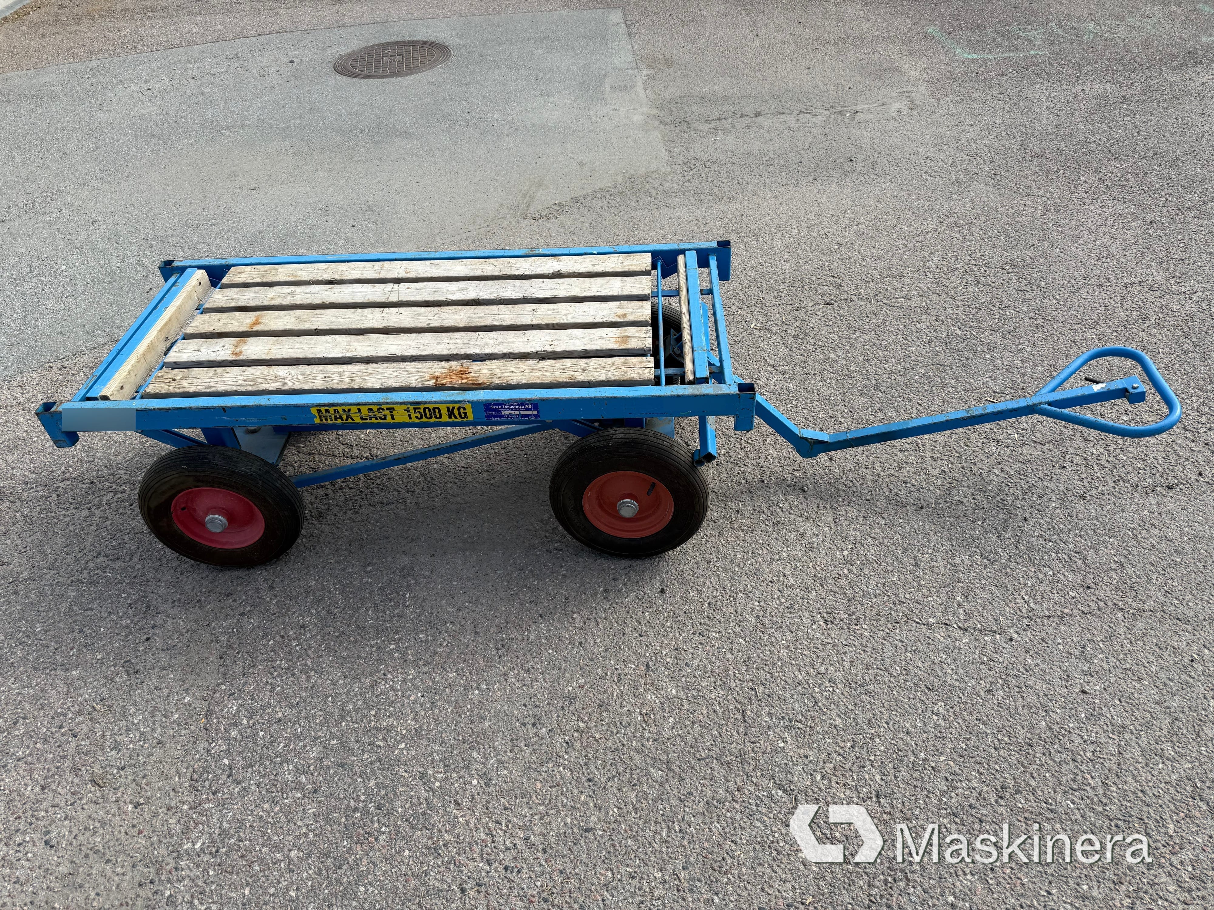 Flakvagn / Materialvagn Stilo Industrier 1500kg (Rep. objekt)
