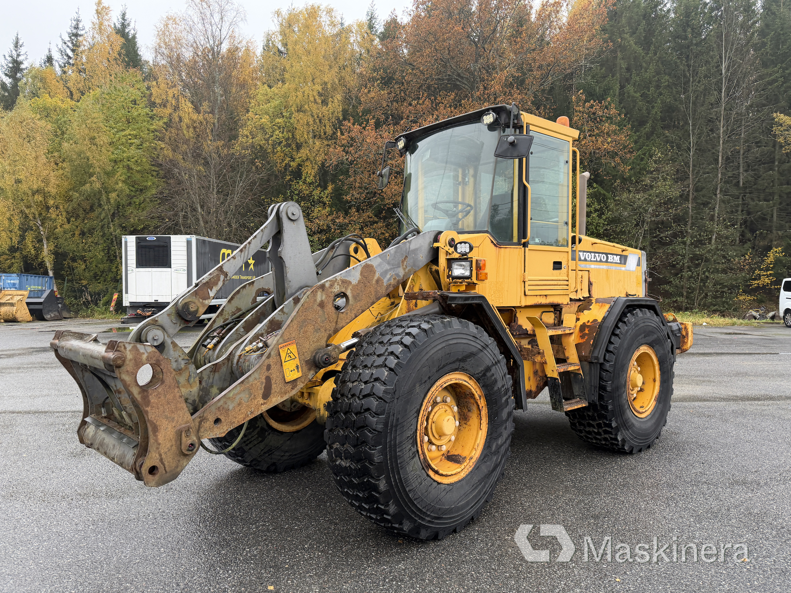 Hjullastare Volvo BM L70C, såld på svensk auktion för 250 000 kr