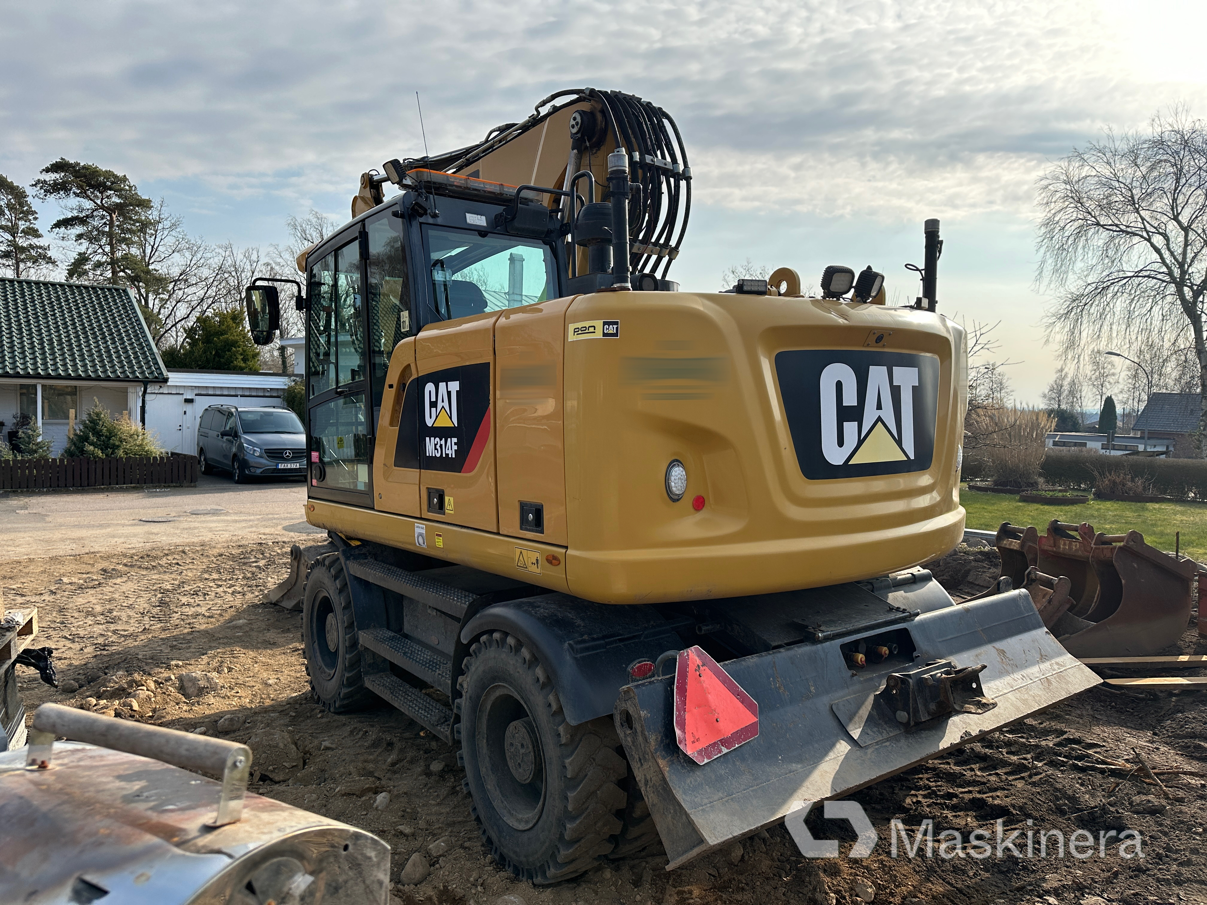 Hjulgrävare Cat M314F + redskap/vagn/grävsystem
