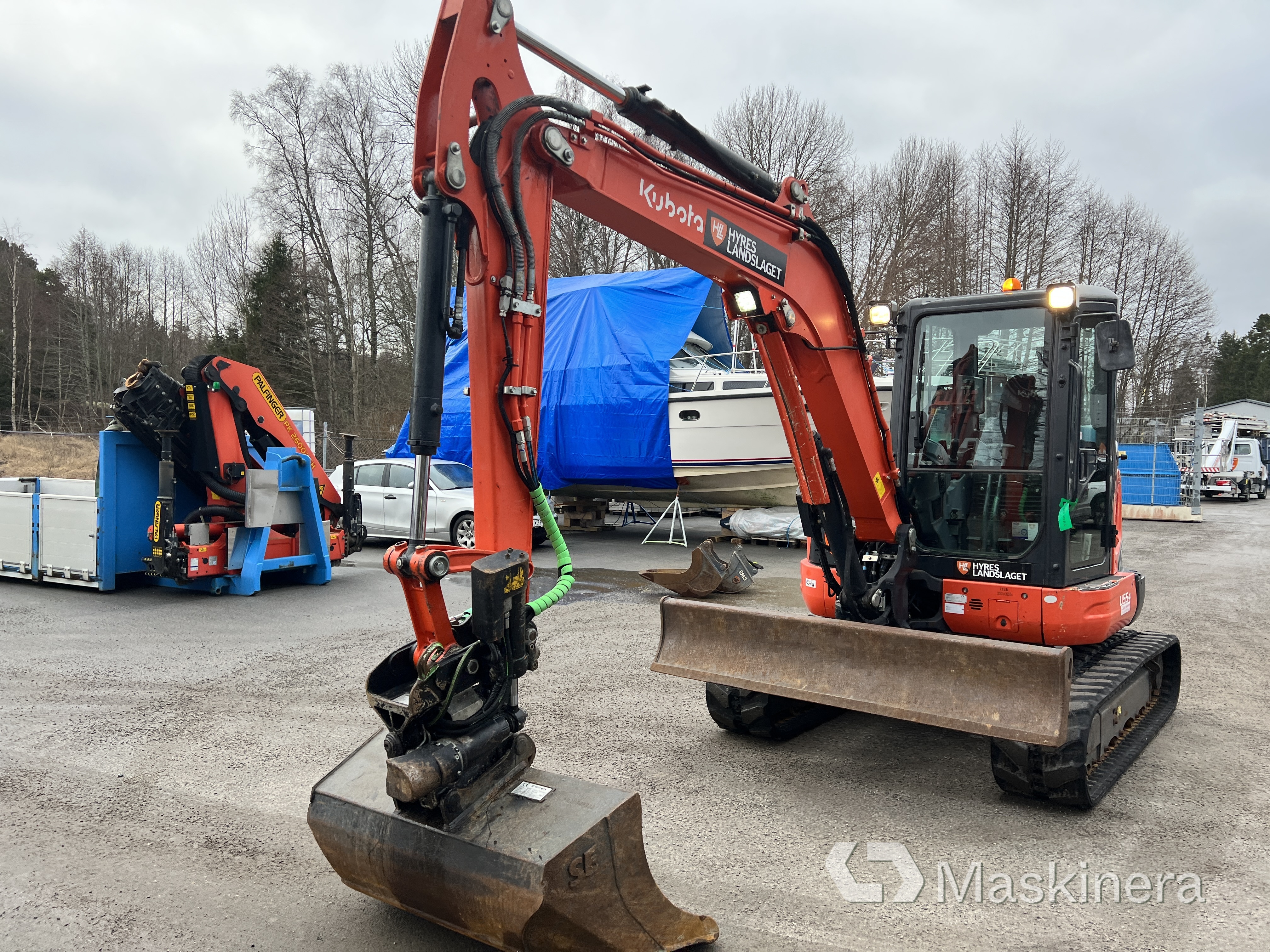 Grävmaskin Kubota U55-4 med tillbehör