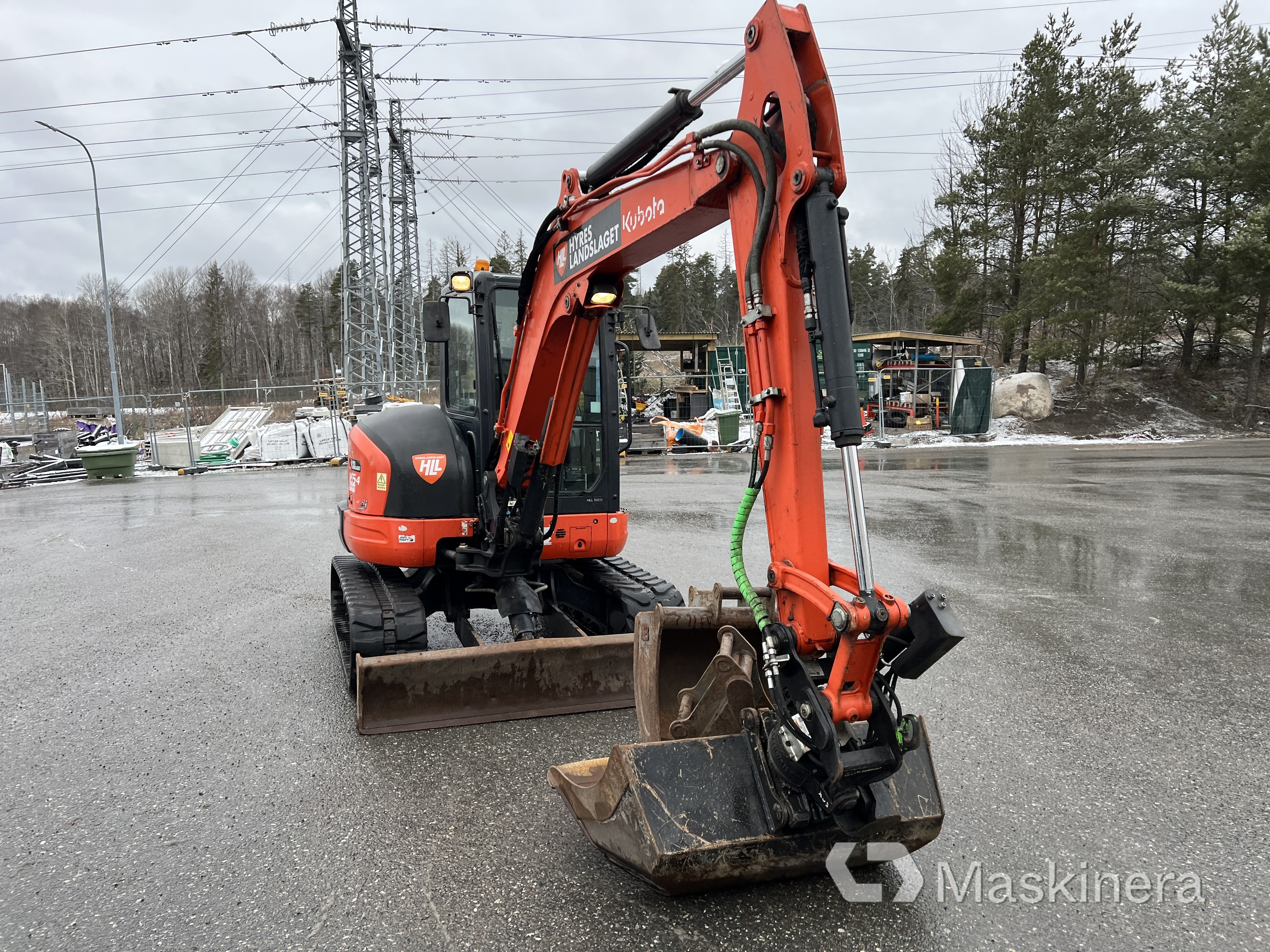 Grävmaskin Kubota U55-4 med tillbehör