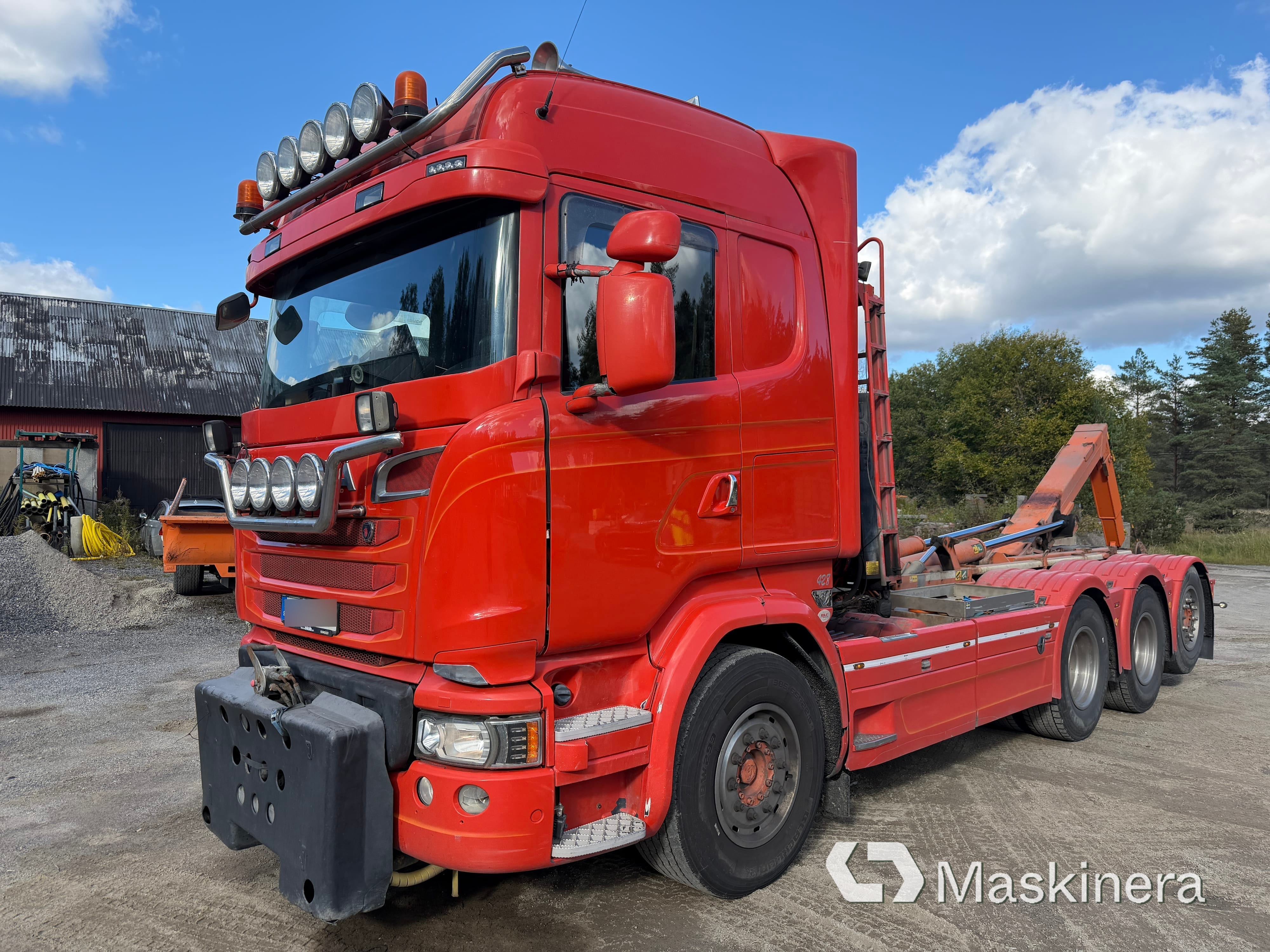 Lastväxlare Scania R520 Tridem Plogutrustad