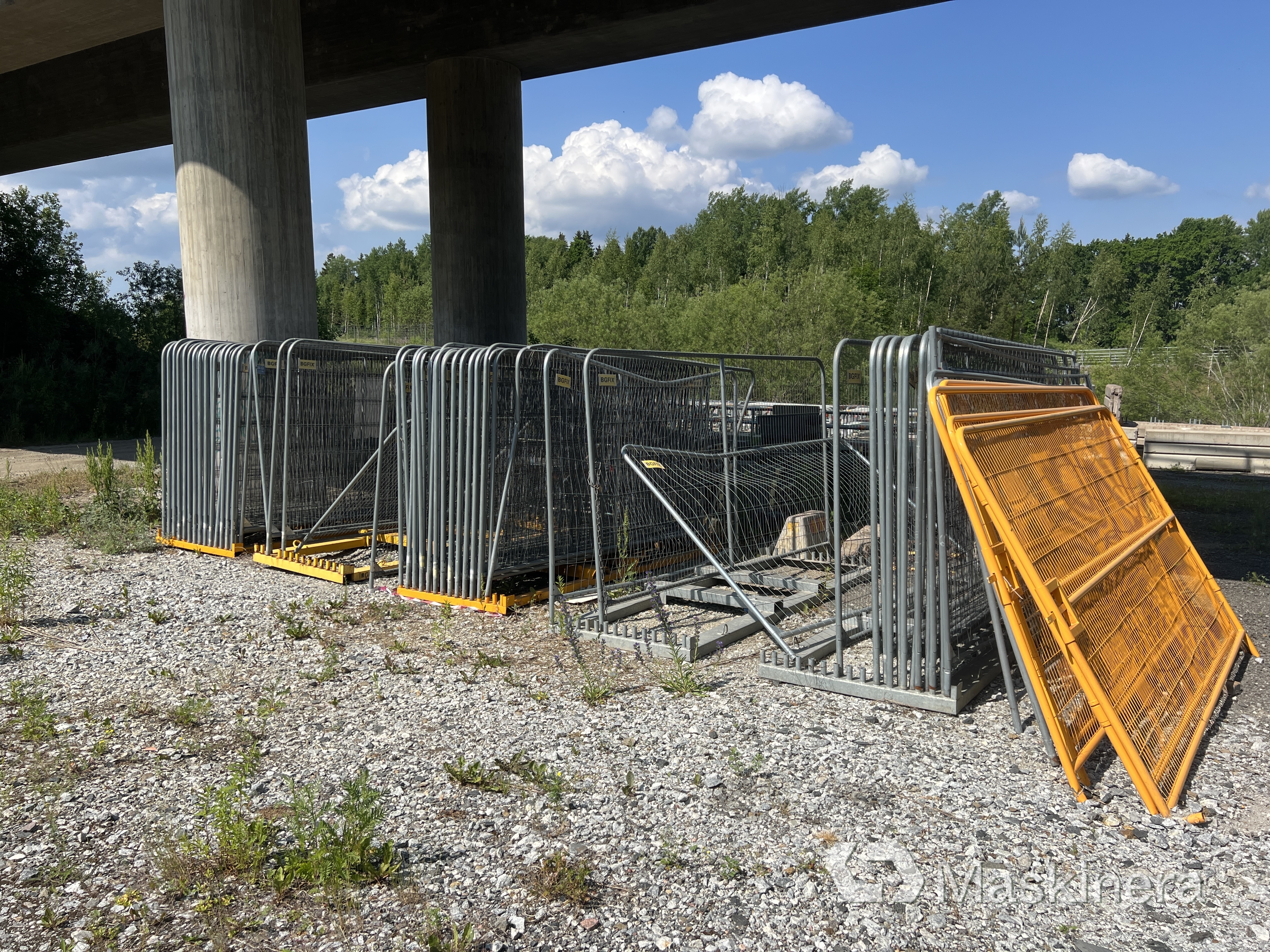 Byggstängsel ca 100st med fötter