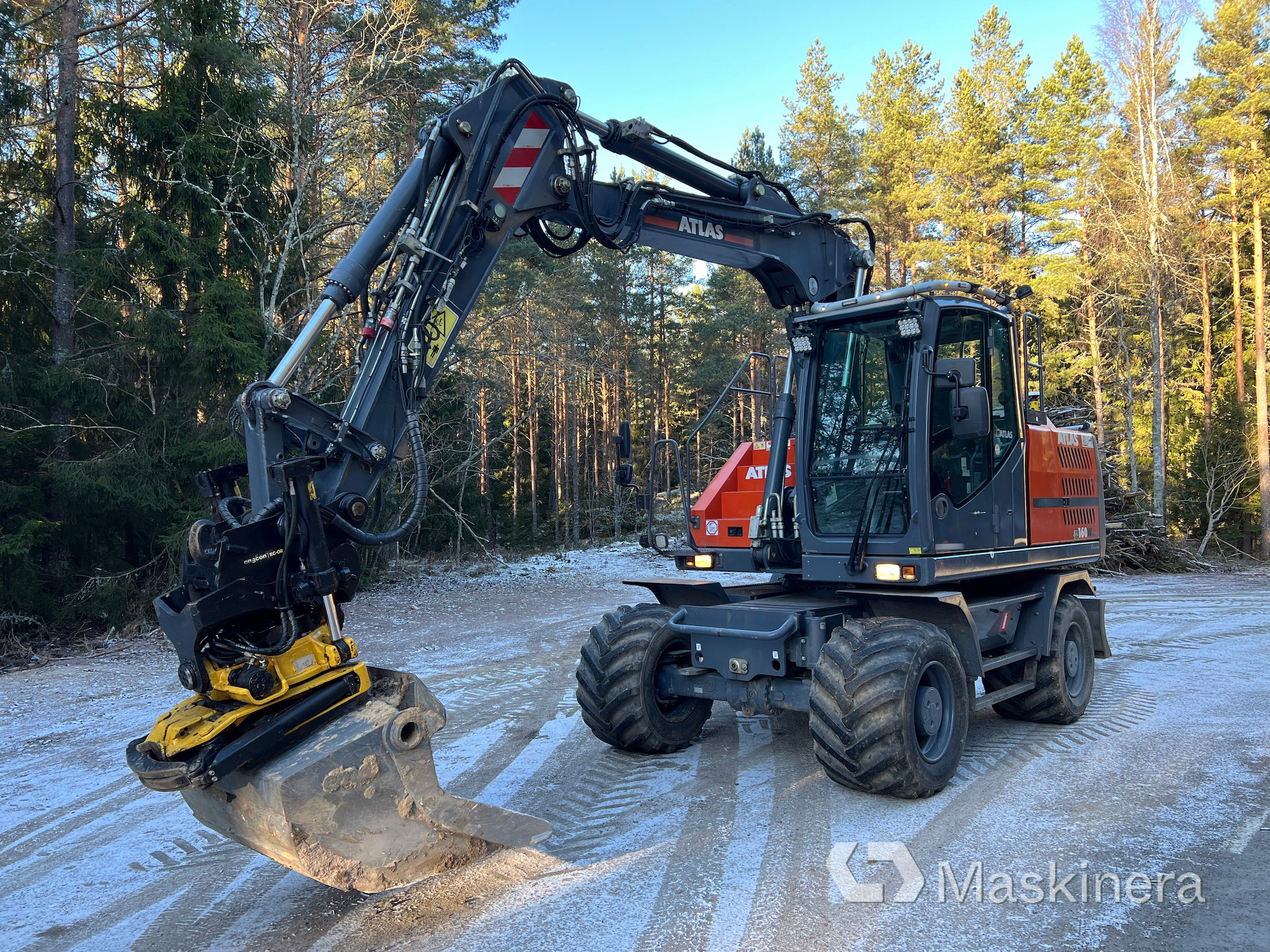 Hjulgrävare Atlas 160 W med grävsystem