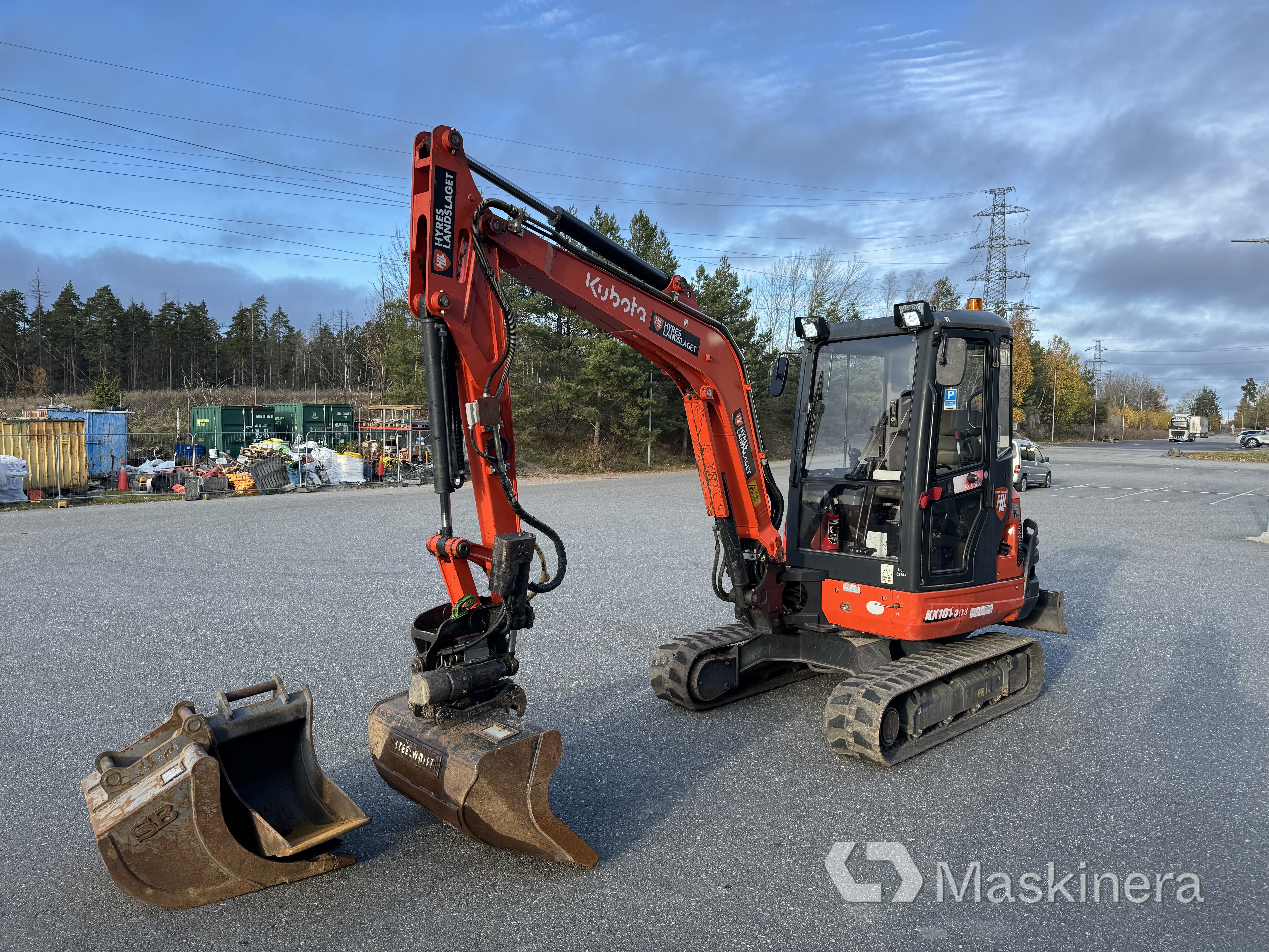 Grävmaskin Kubota KX101-3, såld på svensk auktion för 287 000 kr