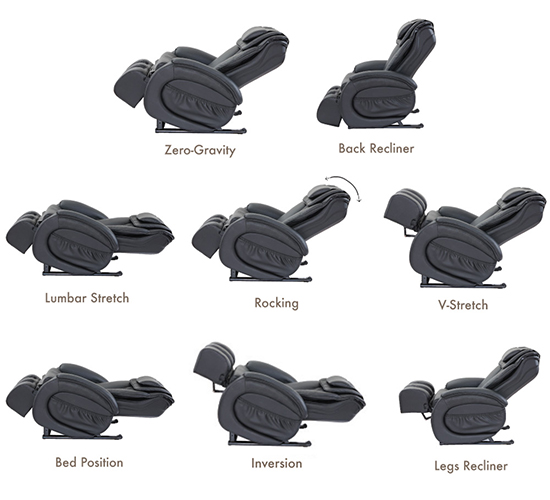 Infinity IT-9800 Recline Positions