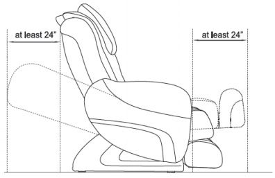 Osaki OS-3000 Chiro Massage Chair Massage Width