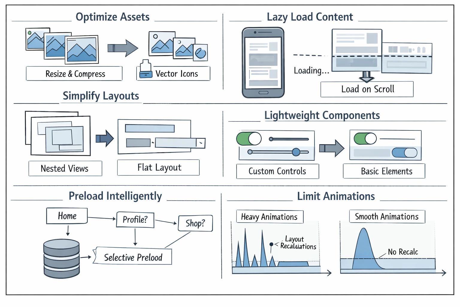 Optimizing UI for speed