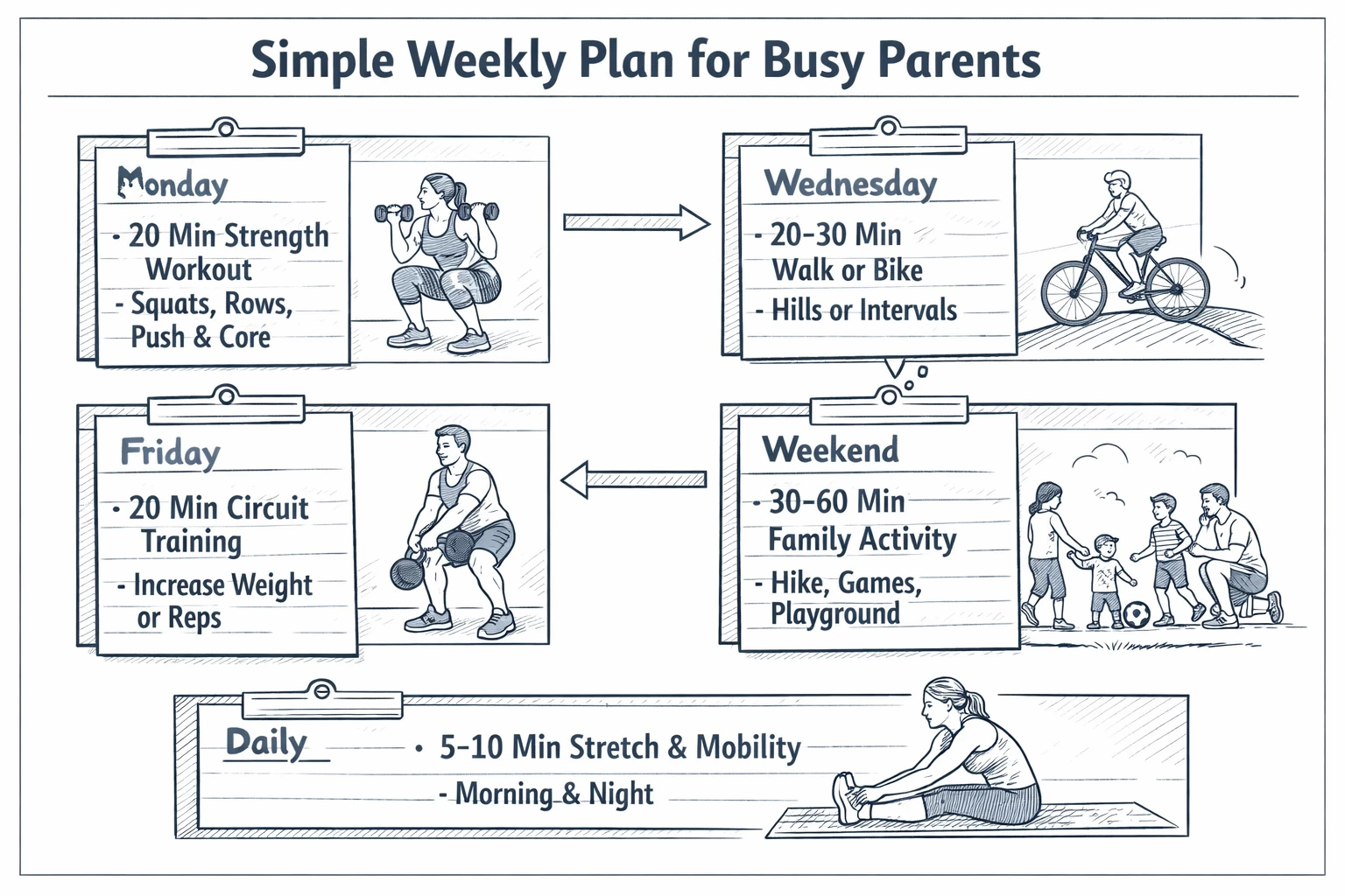 Simple weekly plan for busy parents
