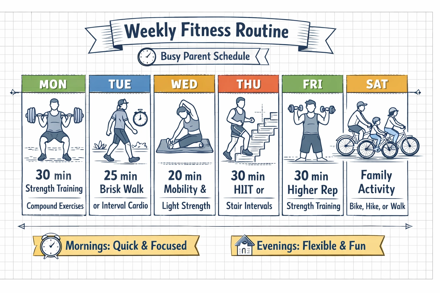 Daily routine in this fitness case study