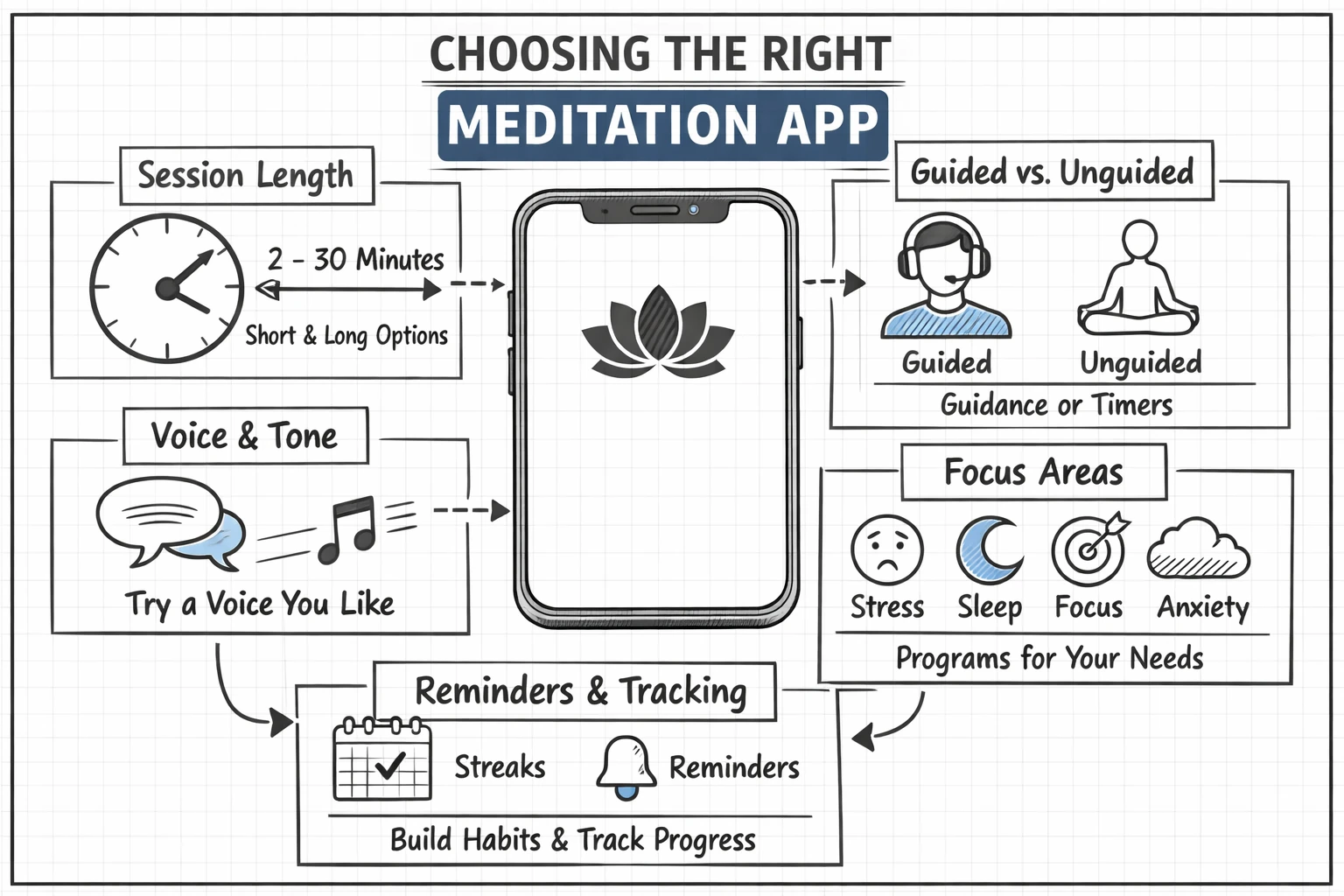 Choosing the right meditation apps