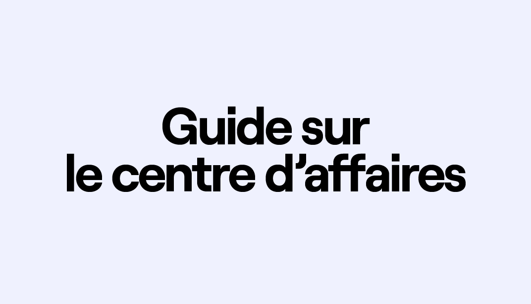guide centre affaires
