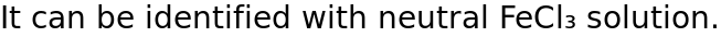 FeCl₃ test