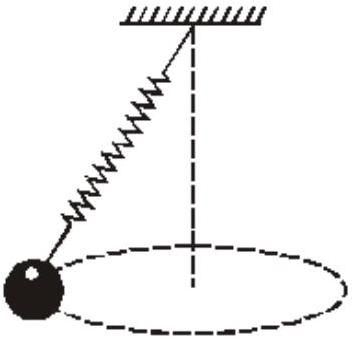 Source Q4: mass on an extended spring rotating as a conical pendulum