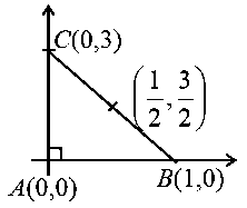 Question diagram: Let A B C be the triangle with A B = 1 , A C = 3 and ∠ B A C