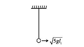 Question diagram: A bob of mass m , suspended by a string of length l 1 , is g