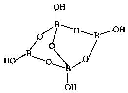 Question diagram: The crystalline form of borax has