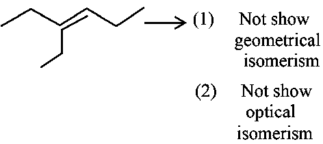 Question diagram: Which of the following molecules does not show stereo isomer
