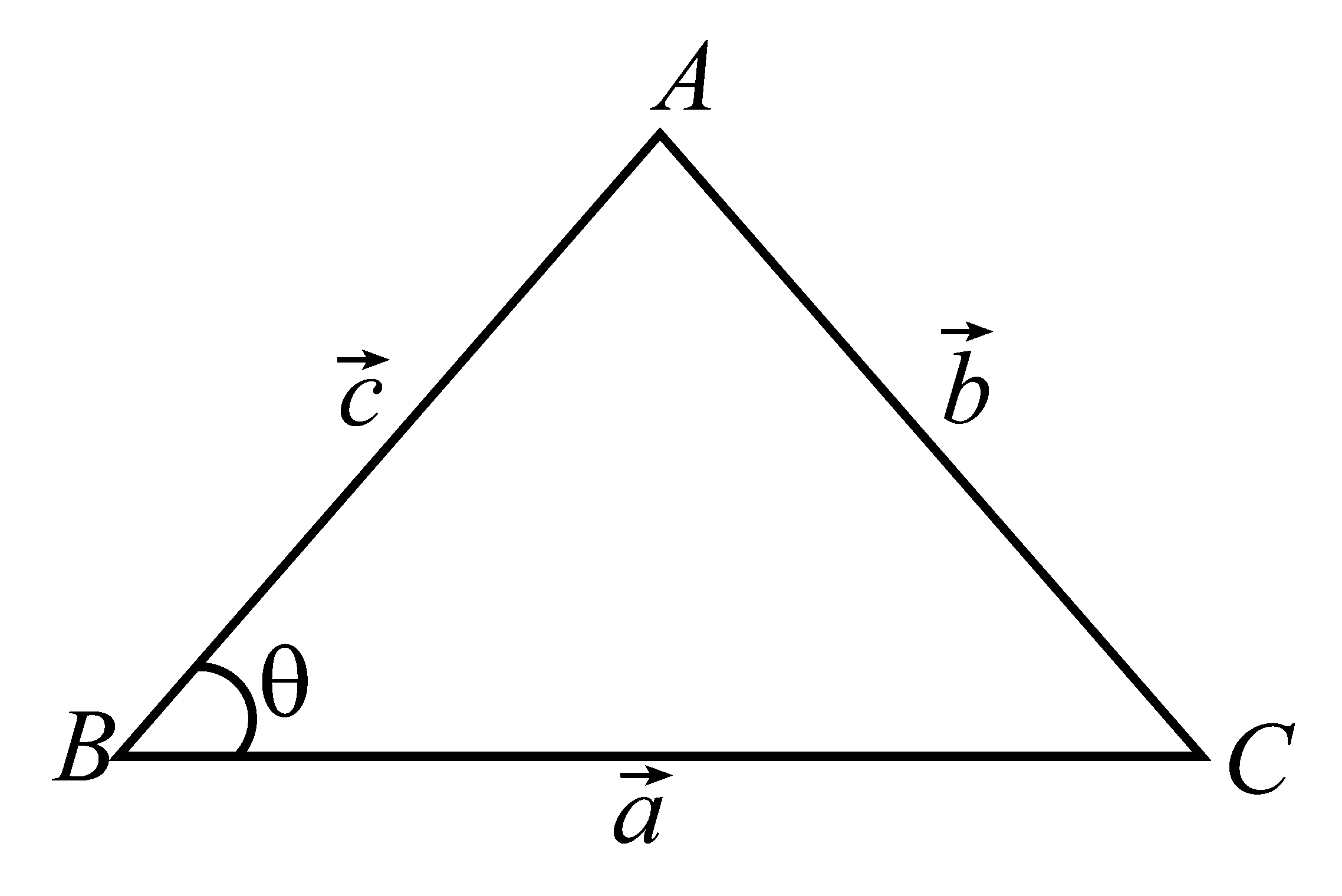 Question diagram: In a triangle A B C , if | B C → | = 3 , | C A → | = 5 and |