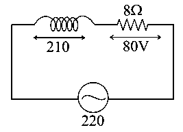 Question diagram: An arc lamp requires a direct current of 10 A at 80 V to fun