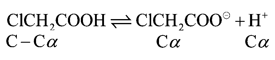 Question diagram: When 9 . 45 g of ClCH 2 COOH is added to 500 mL of water, it