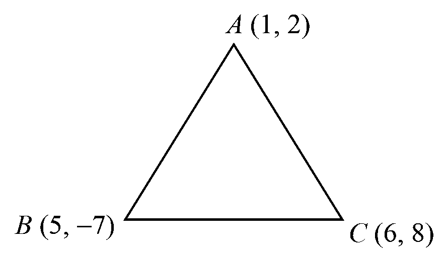 Question diagram: Let ( α , β ) be the centroid of the triangle formed by the 
