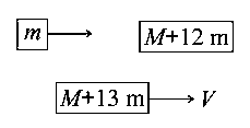 Question diagram: An oscillator of mass M is at rest in its equilibrium positi