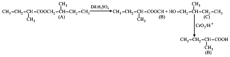 Question diagram: An organic compound [A], molecular formula C 10 H 20 O 2 was