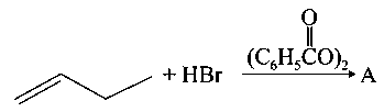 Question diagram: The increasing order of the boiling points of the major prod