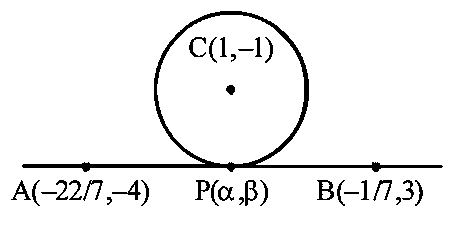 Question diagram: Equations of two diameters of a circle are 2 x - 3 y = 5 and