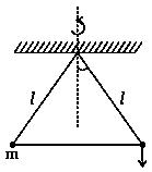 Question diagram: A bob of mass m attached to an inextensible string of length