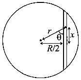 Question diagram: Assume that a tunnel is dug along a chord of the earth, at a