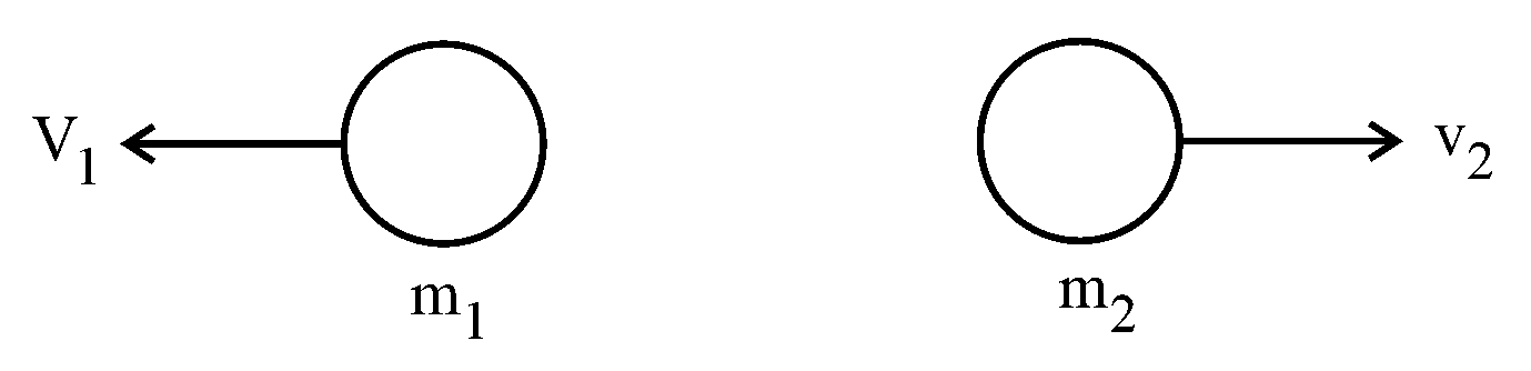 Question diagram: A nucleus disintegrates into two smaller parts, which have t