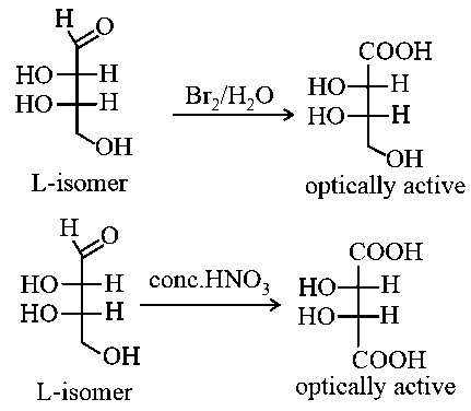 Question diagram: L -isomer of a compound A ' ' C 4 H 8 O 4 gives a positive t