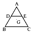 Question diagram: A B C is a plane lamina of the shape of an equilateral trian