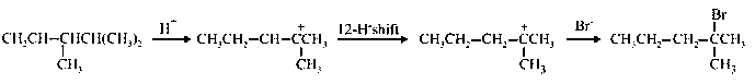 Question diagram: The major product formed in the following reaction is : CH 2