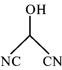 Question diagram: Bond line formula of HOCH ( CN ) 2 is: