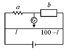Question diagram: On interchanging the resistances, the balance point of a met
