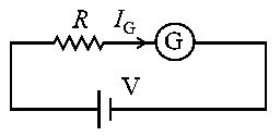 Question diagram: To know the resistance G of a galvanometer by half deflectio