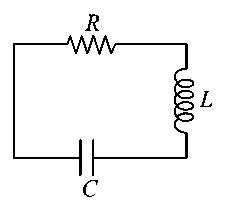 Question diagram: A L C R circuit behaves like a clamped harmonic oscillator.
