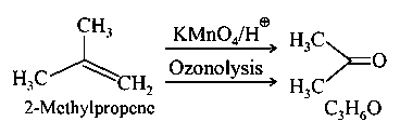 Question diagram: An organic compound ' A ' C 4 H 8 on treatment wit