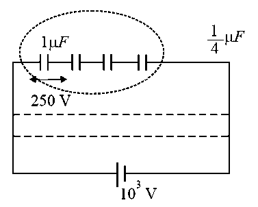 Question diagram: A capacitance of 2 μF is required in an electrical circuit a