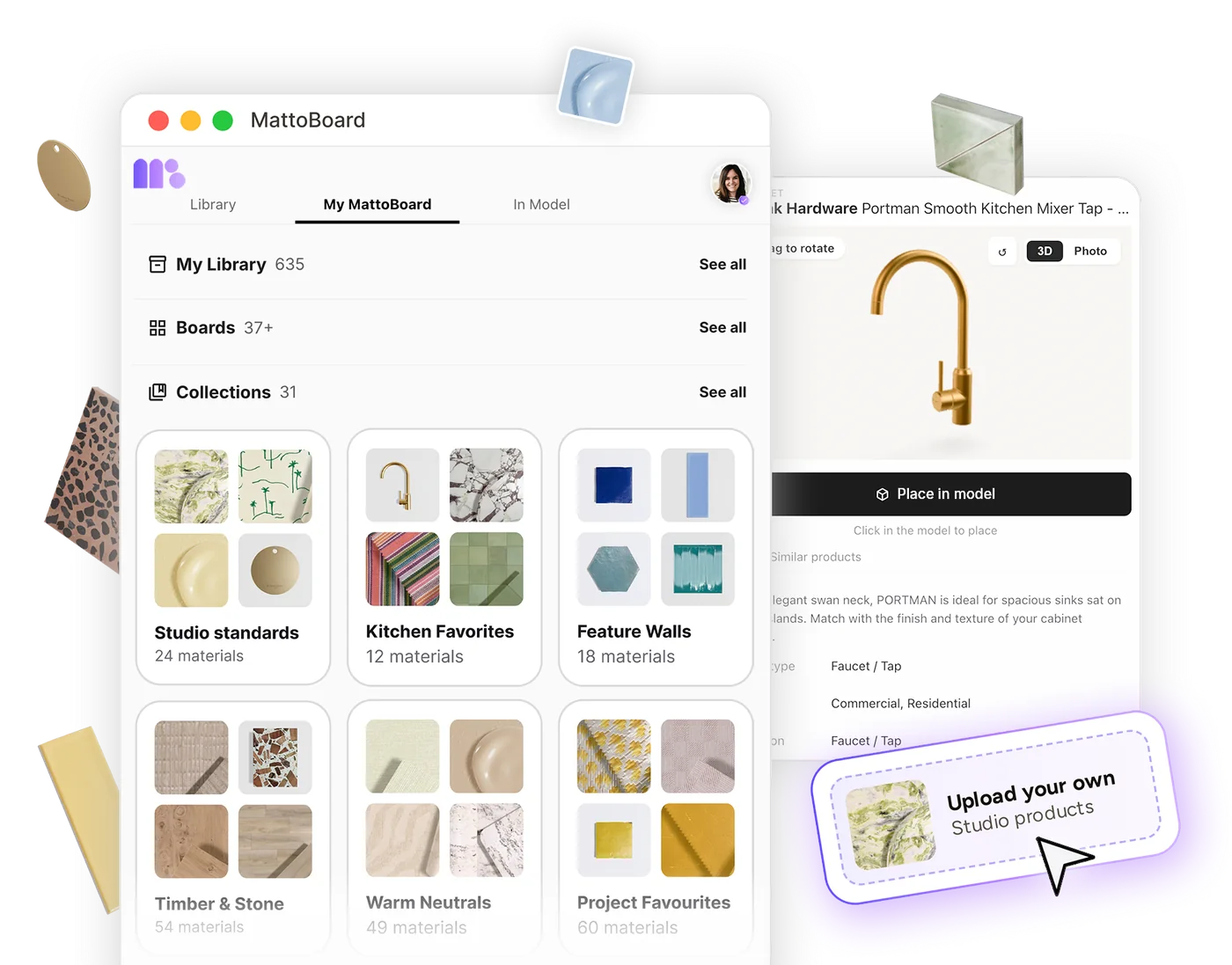 Collections and My Library in MattoBoard