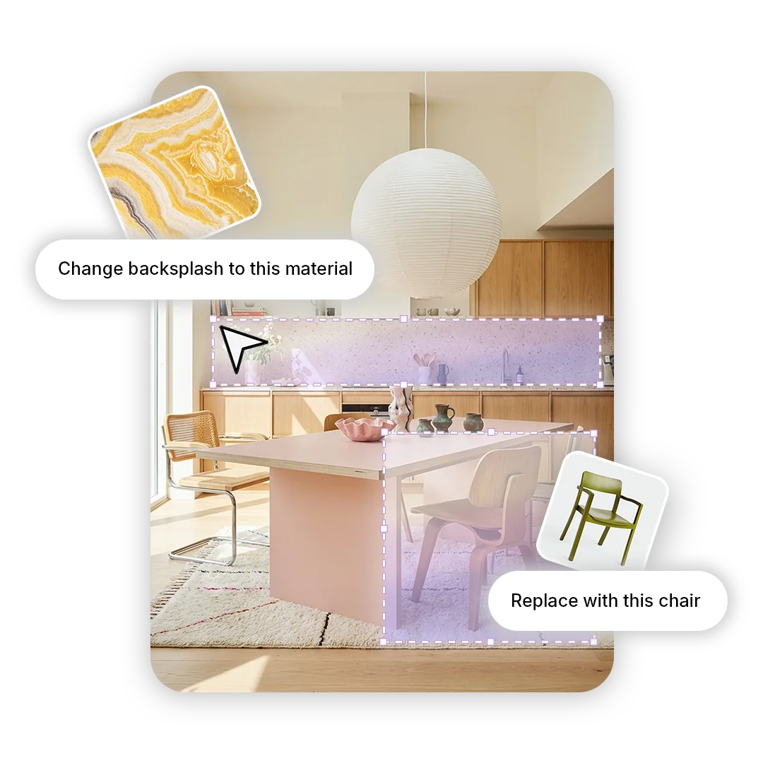 Swapping a material in an interior image in MattoBoard