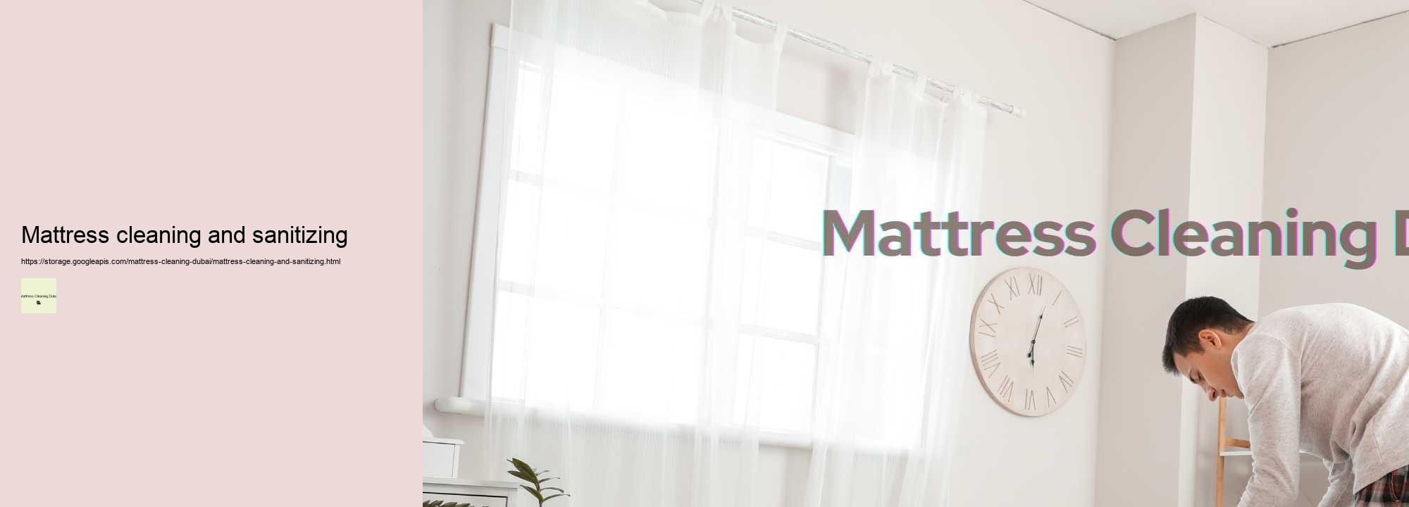 Mattress cleaning and sanitizing