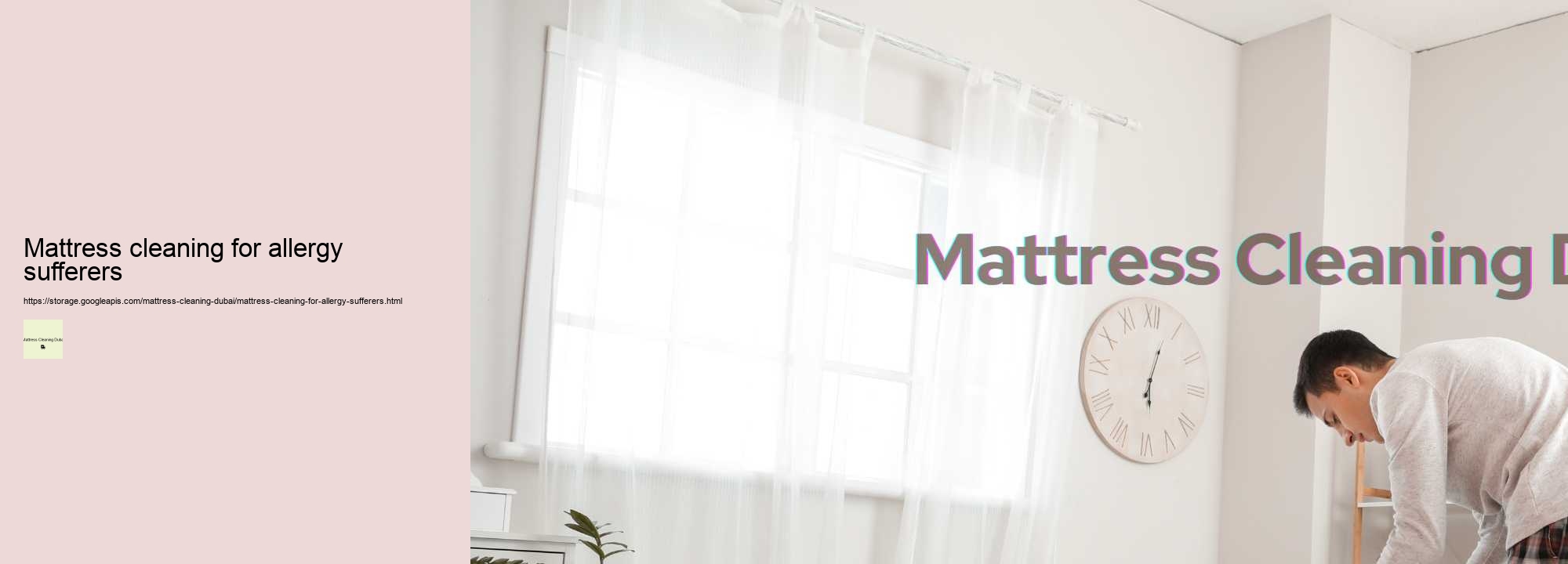 Mattress cleaning for allergy sufferers