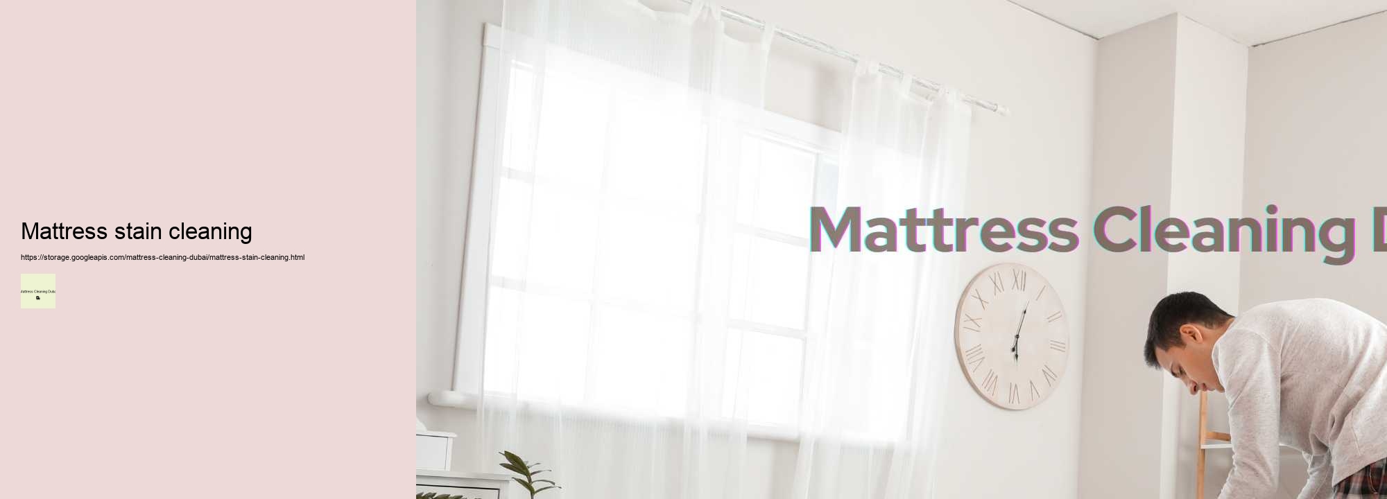 Mattress stain cleaning