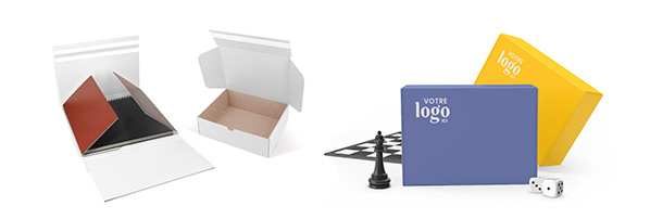 boite expedition et boite a oreille en carton personnalisable et sur mesure